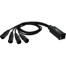 Adam Hall Cables Audio Adapter 1x RJ45 - 4x XLR-Stecker 3 polig 0,3m (K4CATBOXXM3)