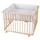 Waldin Baby Laufgitter 100 x 100 cm natur Bodenfarbe grau/punkte