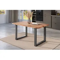 Sam Esstisch Baumkante massiv Akazie natur 120 x 80