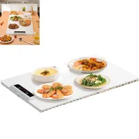 warmhalteplatte,Elektrischer Speisewärmer,3 Ebenen,volle und gleichmäßige Erwärmung,7 mm dick,Silikonplatte,faltbar - Weiß
