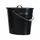Kamino Flam Ascheeimer oval Metall 24 l mit Deckel Schwarz