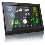 BEARWARE Wetterstation mit Außensensor & LCD Farbdisplay, Luftdruck mit Höhenkorrektur