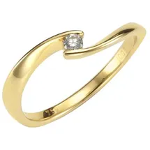 Orolino Ring 750/- Gold Brillant weiß Glänzend 0 06ct. (Größe: 052 (16 6))