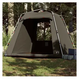 vidaXL Kuppelzelt Angelzelt 4 Personen Braun