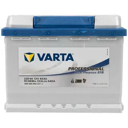 Varta LED60 Professional EFB 12V 60Ah 640A Versorgungsbatterie