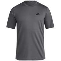 Adidas Train Essentials Feelready Training Tee, Dark Grey Heather/White/Black, L