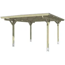 SKANHOLZ Odenwald Flachdach Carport aus Leimholz 4,28 x 5,41 m unbehandelt