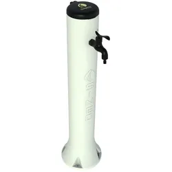 Sined Gartenbrunnen Weiß Modell Triton mit Bestimmung für schnelle Schlauchanschlüsse. Durchmesser 15 Cm Höhe 100 Cm.