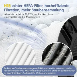 Novzep Ersatzfilter für Dyson Luftreiniger HP04 TP04 DP04 PH04 HP09 TP09 HP07 TP07 PH03 PH01, 2-in-1 H13 Grade True HEPA Filter und Aktivkohlefilter