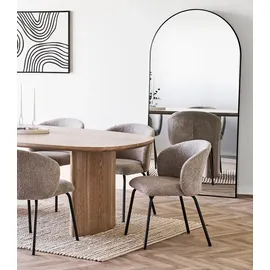 House Nordic Spiegel MADRID, 90 x 180 cm - Schwarz - Metall