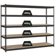 Proregal Schwerlastregal Metall 300x150x60 cm Anthrazit