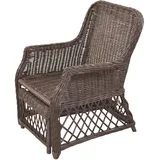 moebel-direkt-online Rattansessel Donald Rattan 67 x 91 x 75 cm Braun mit Hocker