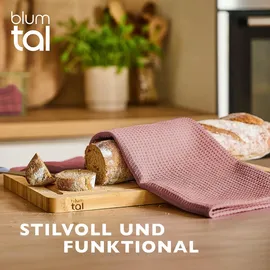 Blumtal Blumtal® Geschirrtücher 30x30 cm im 6er Set - 100% Baumwolle, bei 60 °C waschbar - Geschirrhandtücher & Abtrockentücher für die Küche - Grau