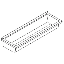 KWC Waschrinne, PLANOX, Edelstahl, W.-Mont., 1200x210x382 mm, o. Arm-bank,