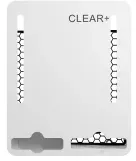 CWS Clear+ Tampon- und Bindenspender, weiß 1701853 , Maße (H x B x T): 250 x 200 x 105 mm