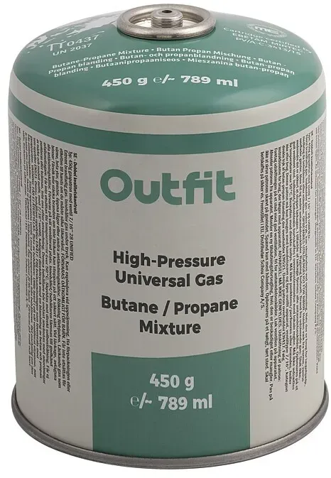 Outfit Gaskartusche 450 g Butan Propan Mix mit Gas Block System