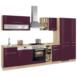 kochstation Küchenzeile KS-Eton 330 cm lila