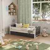 VitaliSpa Kinderbett Jessica 70 x 140 cm Holz grau/weiß