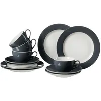 Ritzenhoff & Breker Doppio Kaffeeservice 12-teilig Anthrazit