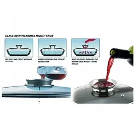 Edenberg Topf-Set 17-tlg. 4 x Topf + 2 x Pfanne + Küchenzubehör