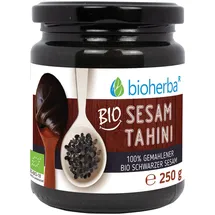 Bioherba Bio Sesam Tahini 100 gemahlener Bio schwarzer Se