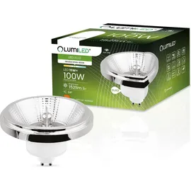 Lumiled LED-Leuchtmittel ES111 GU10 Fassung 230V 15W (Entspricht 100 Watt) Neutralweiß 4000K 24° Silber 1521 lm Lampen Reflektor