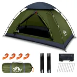 Night Cat Zelt für 1 Person Camping: Wasserdicht Rucksackzelte für 1 Mann Einfache Einrichtung Leichtgewichtig Wanderungen im Hinterhof