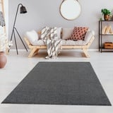 Fashion4Home Teppich Wohnzimmer – Einfarbig Teppich, Uni Teppich fürs Kinderzimmer, Schlafzimmer, Arbeitszimmer, Büro, Flur und Küche - Kurzflor Teppich Grau, Größe: 120x170 cm