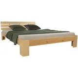 Homestyle4u Holzbett 160x200 cm Schlafzimmer, Betten
