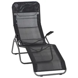 Siena Garden Anco Kippliege 144 x 72,5 x 103,5 cm schwarz klappbar