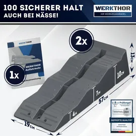 werkthor Auffahrkeile 2er Set Schwarz