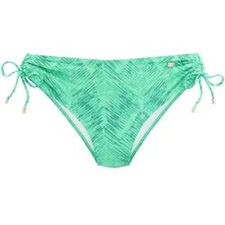 Bikini-Hose JETTE "Floretta", Damen, Gr. 42, N-Gr, grün (grün bedruckt), Recycling-Polyamid, bedruckt, Badehosen, in Ton in Ton-Harmonie