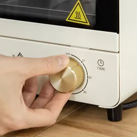 Homcom Minibackofen mit Auffangfach weiß 25,5L x 27,5B x 32H cm