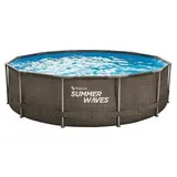 Summer Waves Active Frame Pool rund 366 x 91 cm braun inkl. Filterpumpe