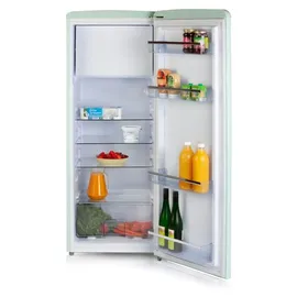 DOMO DO91701R Retro-Kühlschrank (218 l, 1445 mm hoch, Mintgrün)