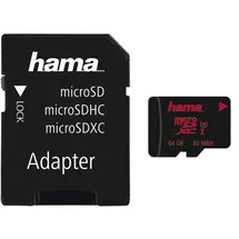 Hama microSDXC 64GB UHS Speed C3 UHS-I 80MB/s + Adapter/Foto