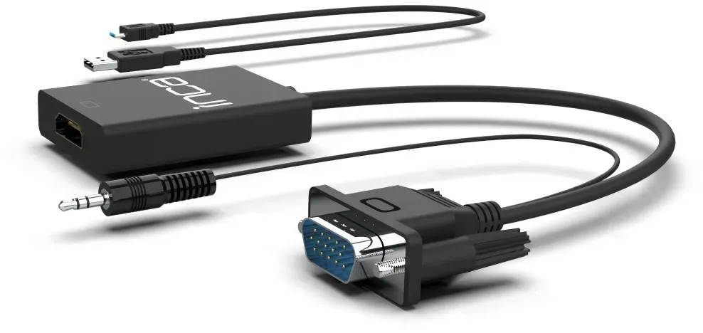 INCA Adapter IVTH-02  VGA + USB-A + Audio > HDMI, 0.2m retail