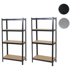 MCW Schwerlastregal D67 2er-Set Schwarz