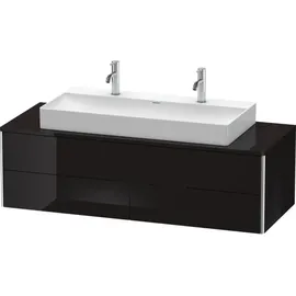 Duravit XSquare Unterschrank, 4 Schubkästen, Schwarz Hochglanz