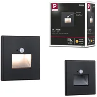 Paulmann Wandeinbauleuchte Edge Quadro 1,2W eckig schwarz