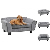 vidaXL Hundesofa Grau 72x45x30 cm Plüsch