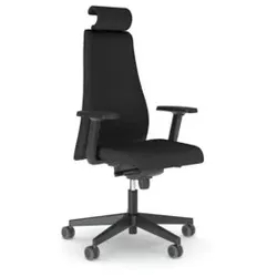 Drehstuhl mit AL Aircare+Kopfst. schwarz NOWY STYL WVID001-00000903