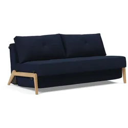 Schlafsofa INNOVATION LIVING TM "Cubed Klappsofa, hochwertige Schlaffunktion, Design und extra Komfort", blau, B:168cm H:79cm T:98cm, Sofas, Frontauszug, sehr platzsparend, abgewinkelt Sitzen, waagerecht liegen