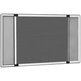 vidaXL Ausziehbarer Insektenschutz für Fenster 143 x 50 cm Weiß