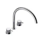 Vola Dreiloch-Zweigriffmischer KV15, chrom hochglanz, KV15-16