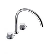 Vola Dreiloch-Zweigriffmischer KV15, chrom hochglanz, KV15-16