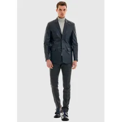 Lederjacke PIERRE CARDIN, Herren, Gr. XXL, blau (dunkelblau), 100% Leder, unifarben, elegant, normal, Jacken, mit hohem Tragekomfort