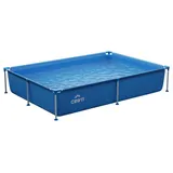 Crivit Framepool Rechteckig 228 x 159 x 42 cm blau inkl. Ablassventil, Bodenschienen