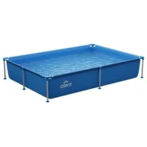 Crivit Framepool Rechteckig 228 x 159 x 42 cm blau inkl. Ablassventil, Bodenschienen