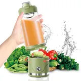 Tragbarer Smoothie Mixer Maker C71A Elektrischer Blender mit 650ml Mixbecher & Auslaufsicherem Deckel, Wiederaufladbar, Abnehmbar, One-Touch-Mixing für Smoothie, Milchshake, Saft und Gemüsesaft